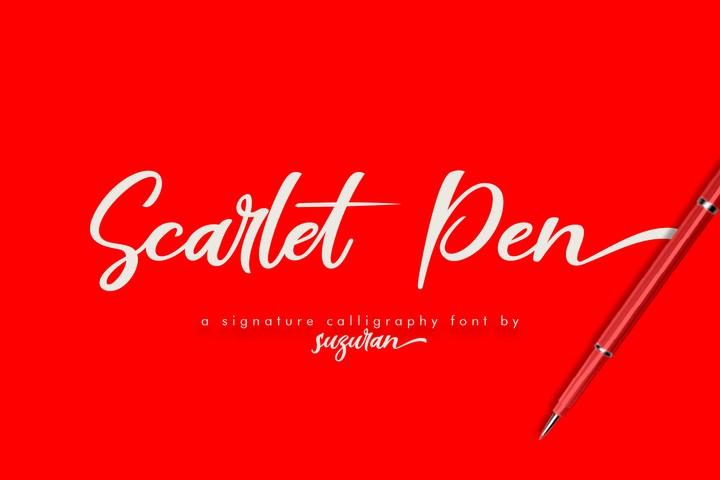 Scarlet Pen Font preview